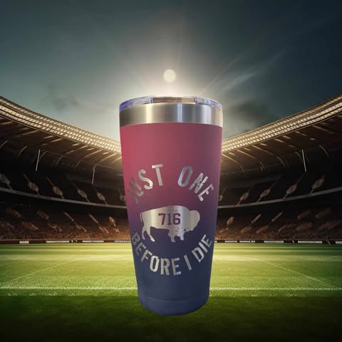 Buffalo "Just One Before I Die" 20oz. Stainless Steel Tumbler