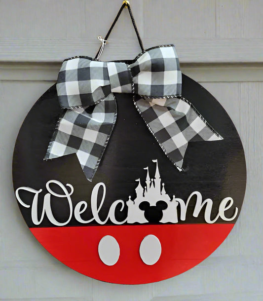 Door Hanger Mickey Welcome
