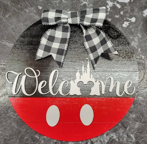 Door Hanger Mickey Welcome