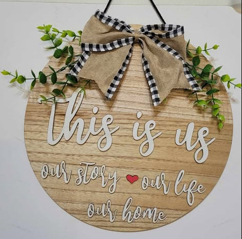 Door Hanger Sign - This Is Us