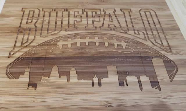 Bamboo Cutting Board - Buffalo NY Themed