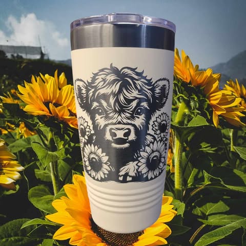 Highland Cow Engraved 20oz Stainless Steel Tumbler