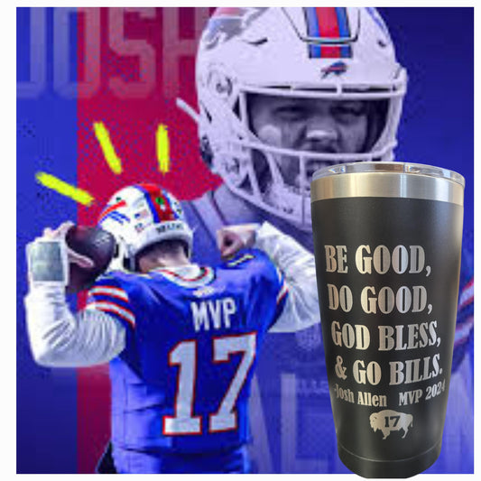 Josh Allen MVP 2024 20oz. Stainless Steel Tumbler