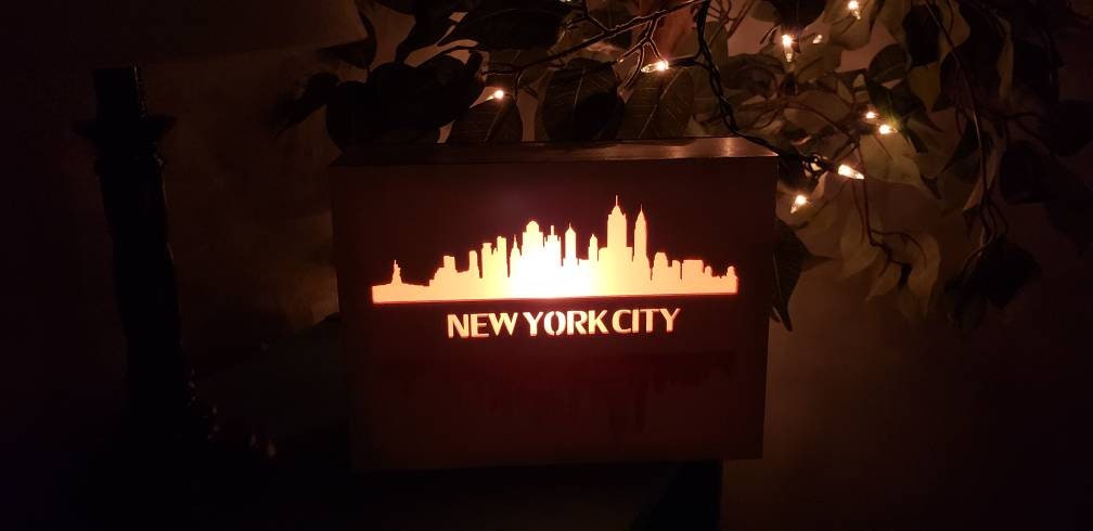 NYC Lightbox - 2 designs available, New York Statue of Liberty, Twin Towers