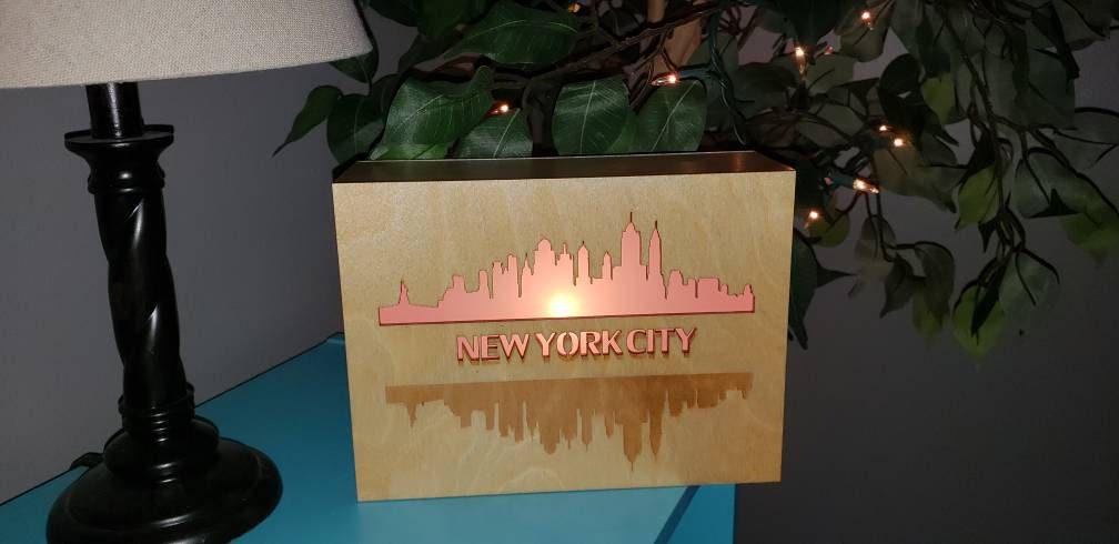 NYC Lightbox - 2 designs available, New York Statue of Liberty, Twin Towers