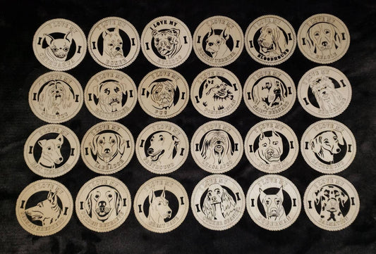 Engraved Magnets/Ornaments/Desktop Plaques/Wall Plaques/Picture Frames-DOGS/MILITARY/MISC