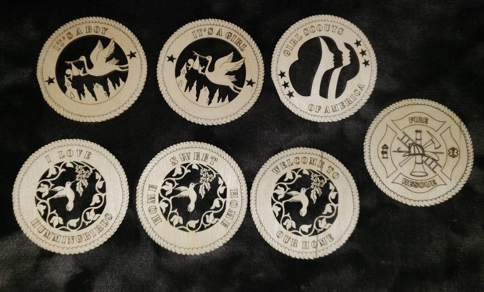 Engraved Magnets/Ornaments/Desktop Plaques/Wall Plaques/Picture Frames-DOGS/MILITARY/MISC
