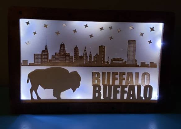 Buffalo, New York LED Light Box, BUFFALO LOVE