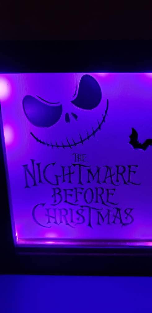 Nightmare Before Christmas LED Light Box, Jack Skellington, Sally, Zero, Oogie Boogie, Simply Meant To Be, Halloween,
