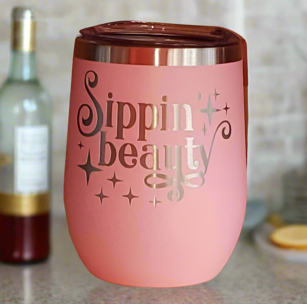 Personalized Wine Tumbler, Stainless Steel Tumbler, Wedding Gifts, Groomsmen Gift, Tumblers, Engraved Tumbler, Corporate Gift, 12oz