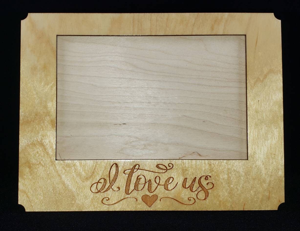 Photo Frames - 4x6 5x7 8x10. PERSONALIZED Anniversary - Special Occasion - Laser Cut and Engraved Wood - Add names, date and/or message