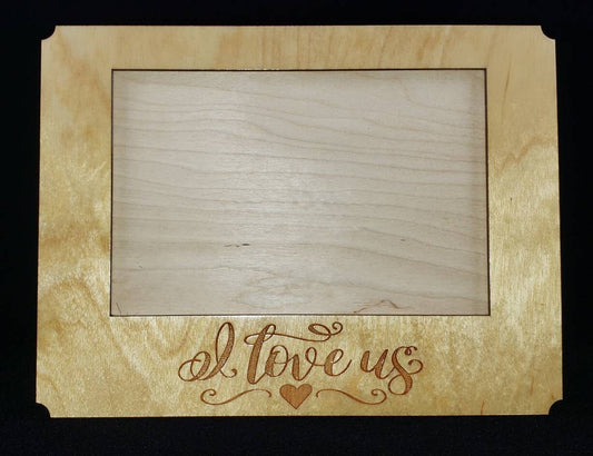 Photo Frames - 4x6 5x7 8x10. PERSONALIZED Anniversary - Special Occasion - Laser Cut and Engraved Wood - Add names, date and/or message