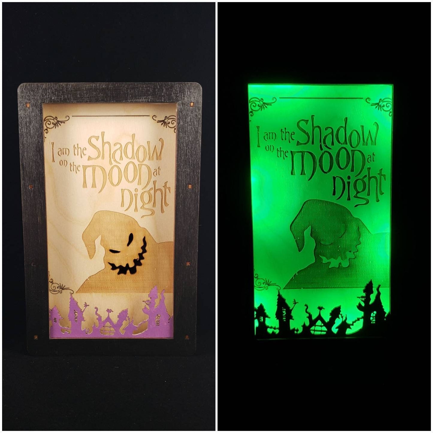 Nightmare Before Christmas LED Light Box, Jack Skellington, Sally, Zero, Oogie Boogie, Simply Meant To Be, Halloween,