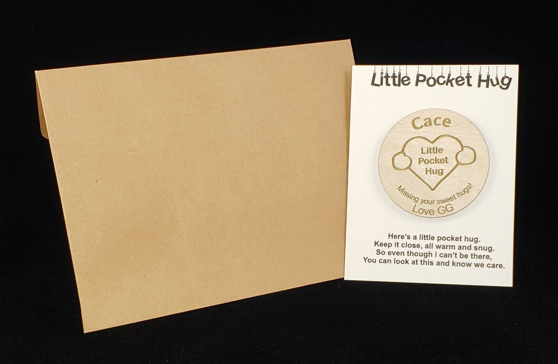 Little Pocket Hug,Christmas Hug,Birthday Hug,Anniversary,Special Gift, Wood Gift,Send a Hug Gift,Grandparents gift, Graduation- Sending Love