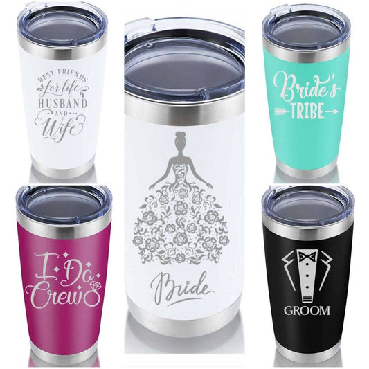 Groomsmen Gift, Personalized 20 OZ Tumbler, Bridesmaid Gift, Custom Tumbler For Men, Engraved Tumbler, 8oz Flask, Bride, Groom, Bridesmaid