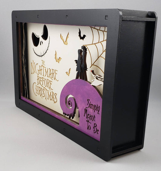 Nightmare Before Christmas LED Light Box, Jack Skellington, Sally, Zero, Oogie Boogie, Simply Meant To Be, Halloween,