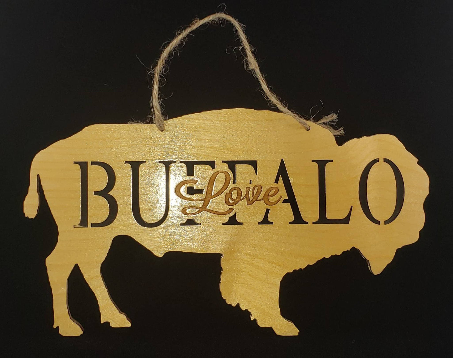 Buffalo Love/Home Sweet Home Signs-BUFFALO SHAPE