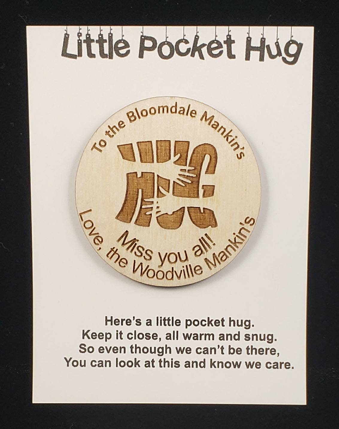 Little Pocket Hug,Christmas Hug,Birthday Hug,Anniversary,Special Gift, Wood Gift,Send a Hug Gift,Grandparents gift, Graduation- Sending Love