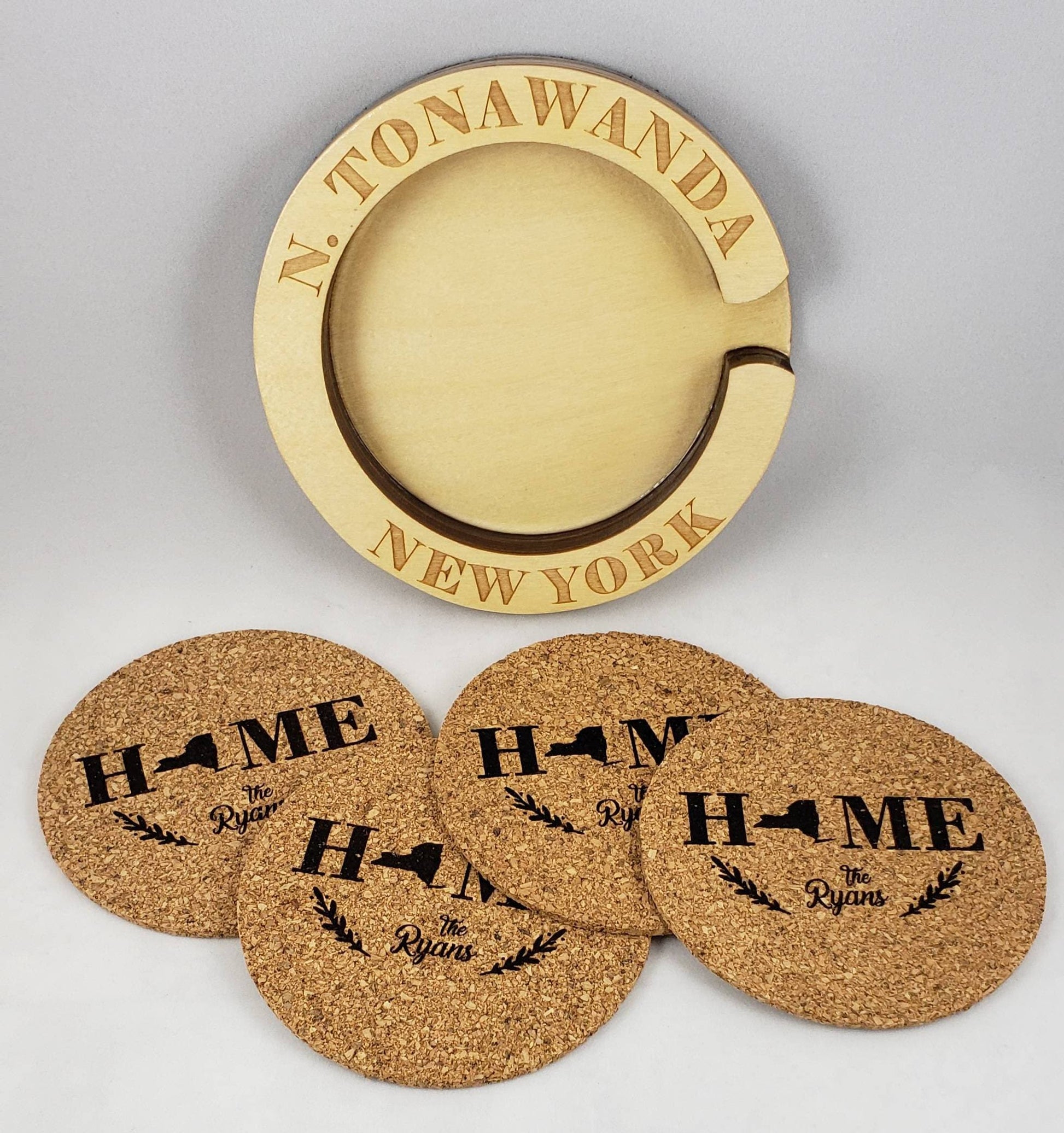 Custom Coasters Personalized coaster set, Engraved coasters,Home State, wedding gift,new home gift,Set of 4,wood decor,Coaster Holder