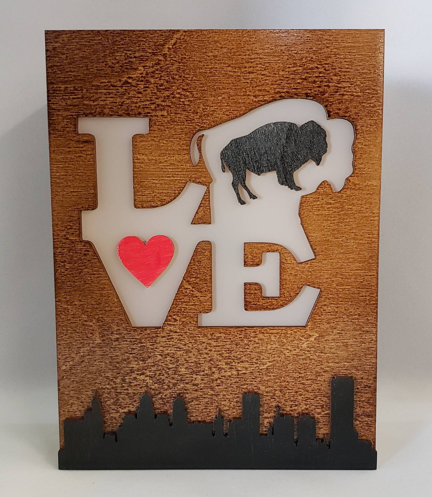 Buffalo Love Lightbox with "BUFFALO"
