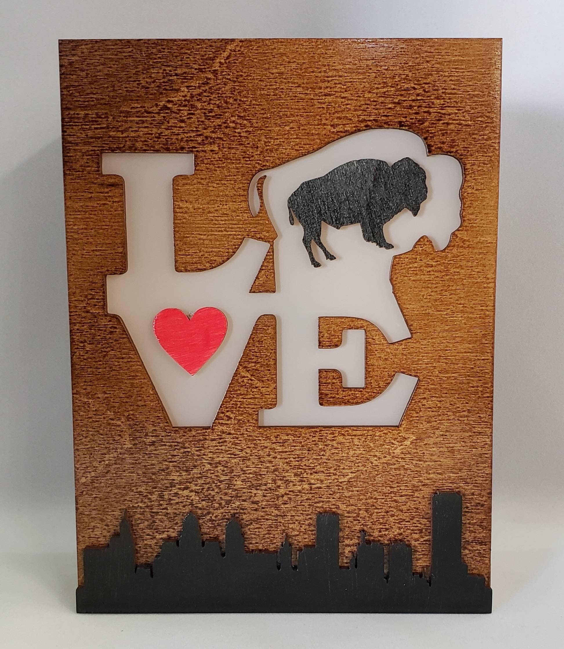 Buffalo Love Lightbox with "BUFFALO"
