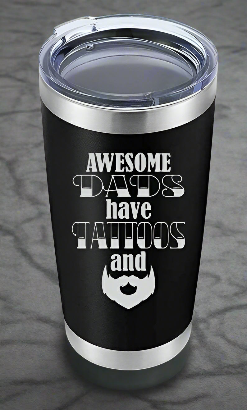 Fathers Day Personalized Tumbler,Dads Day, Birthday Gift, Stainless Steel Tumbler, Wedding Gifts, Engraved Tumbler, 20oz