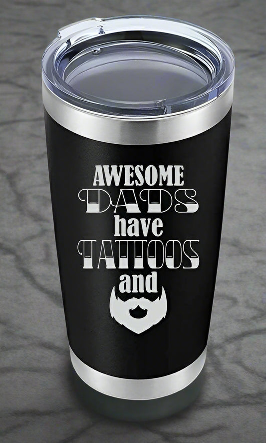 Fathers Day Personalized Tumbler,Dads Day, Birthday Gift, Stainless Steel Tumbler, Wedding Gifts, Engraved Tumbler, 20oz