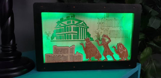 The Haunted Mansion LED Light Box, Halloween, LED Lanyard