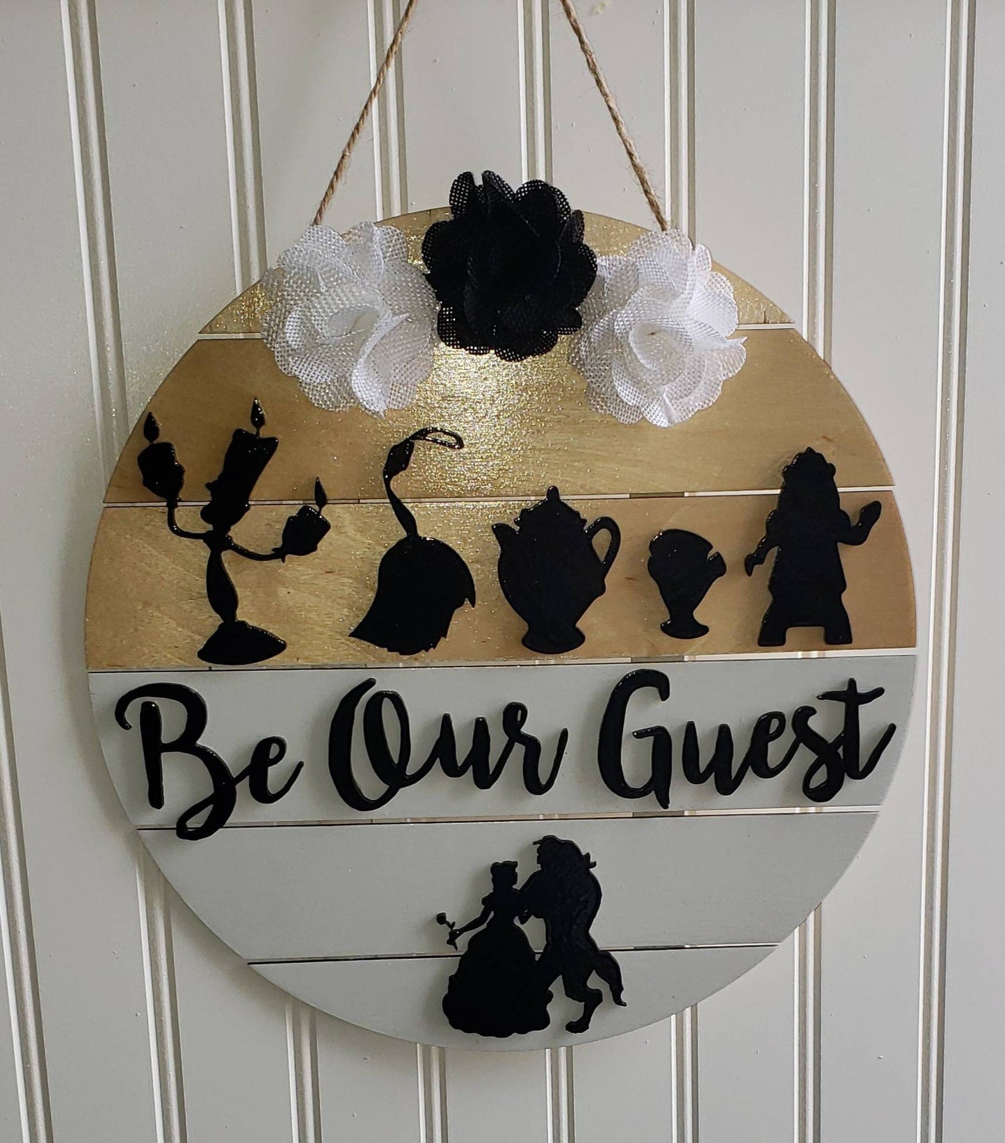Door Hanger, Wooden Sign, Inspired by Disney Wood Door Hanger, Door Decor, Be Our Guest, Front Door Decor, New Home, Wall Decor, Disney