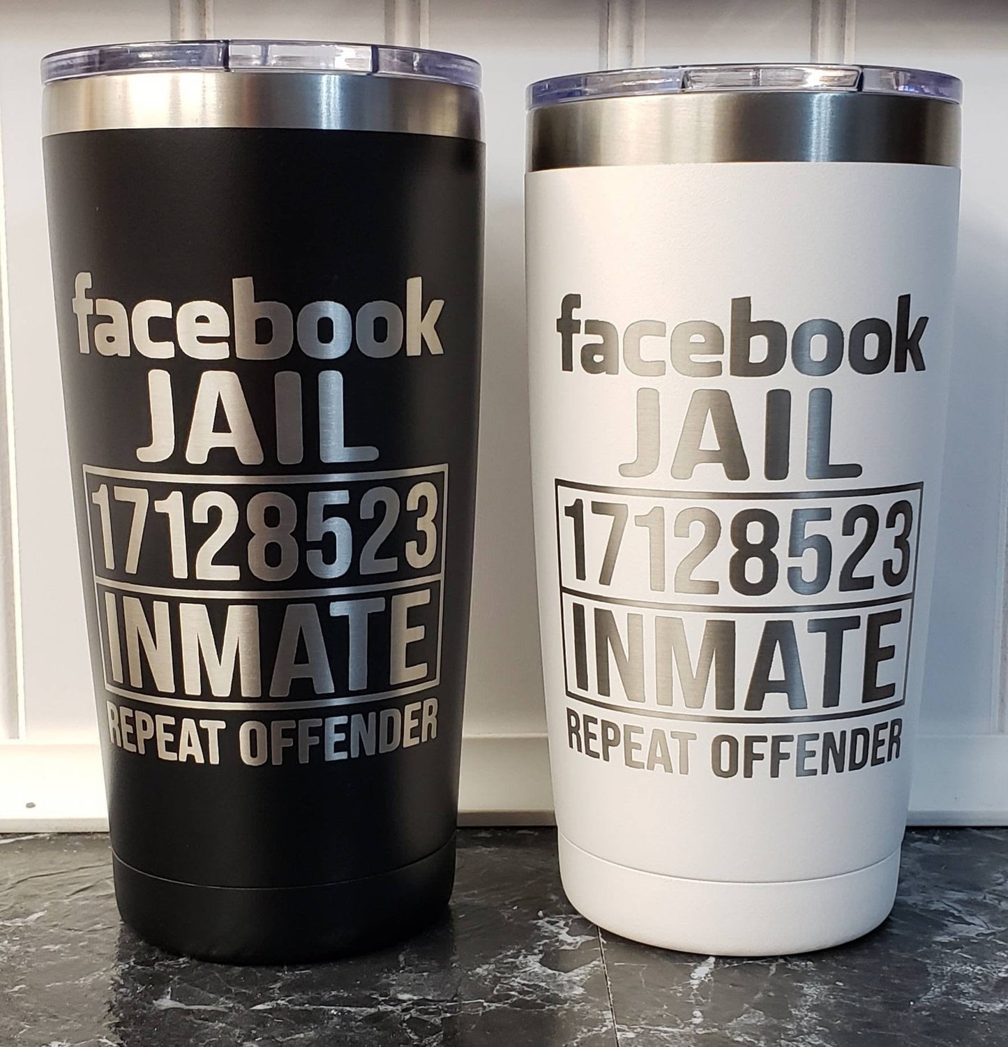Engraved Tumbler, Stainless Steel Tumbler, Facebook Jail, Wedding Gifts, Groomsmen Gift, Tumblers, Birthday Gift, Corporate Gift, 20oz,