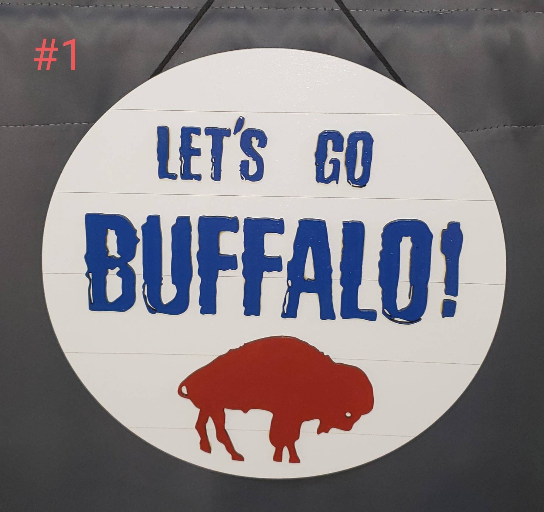 Door Hanger, Wooden Sign,Buffalo Football Door Hanger, Door Decor, Front Door Decor, New Home, Wall Decor, Let's Go Buffalo,Buffalo Football