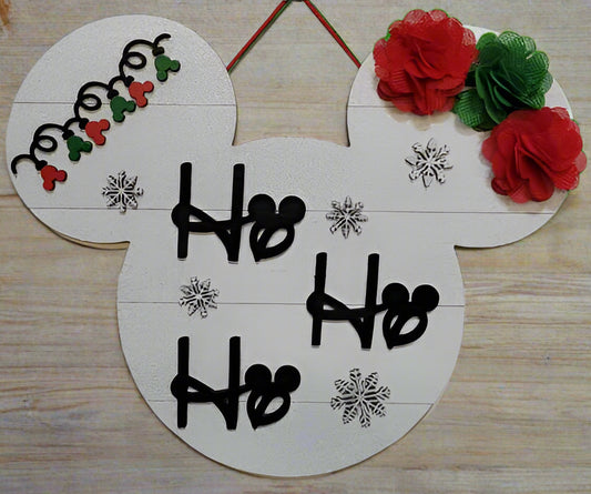 Door Hanger Mickey Christmas Ears