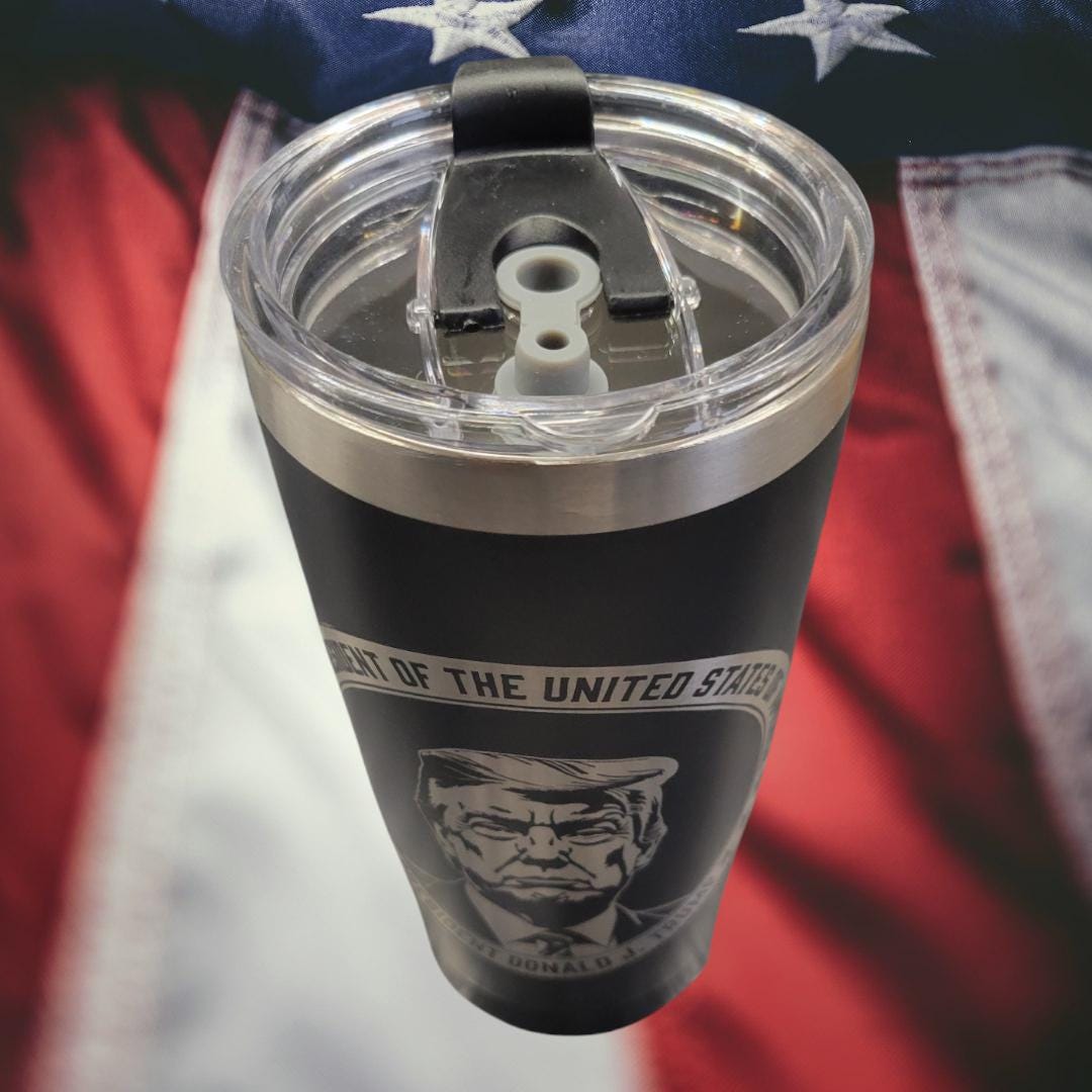 TRUMP Tumbler,Stainless Steel Tumbler,Trump 2024, Trump 47th President, Gift, 20oz Tumblers, Engraved Tumbler, Corporate Gift, 20oz