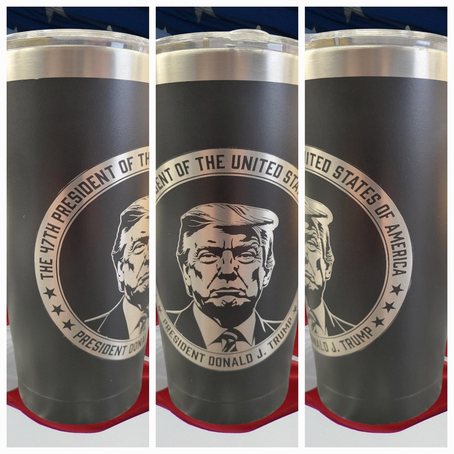 TRUMP Tumbler,Stainless Steel Tumbler,Trump 2024, Trump 47th President, Gift, 20oz Tumblers, Engraved Tumbler, Corporate Gift, 20oz